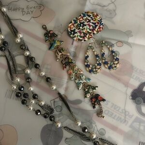 Colorful Jewelry Set with Necklaces and Earrings